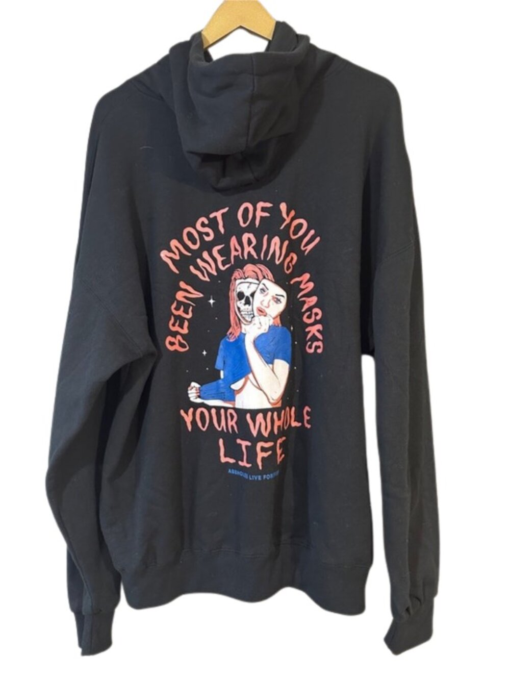 Assholes Live Forever Black Graphic Hoodie “Been Wearing Masks Your Whole Life